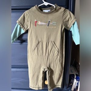 Janie and Jack vintage Little Helper Romper